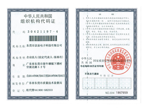 組織機構(gòu)代碼證